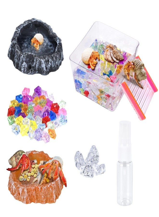 NestBasics 6 Pack Hermit Crab Accessories Hermit Crab Bathing Pool with Ramp Reptile Hermit Crab Water Food Bowls Dish Starter Kits for Hermit Crab Leopard Gecko Frog Spider Lizard Turtle Bearded Dragon etc - Image 1